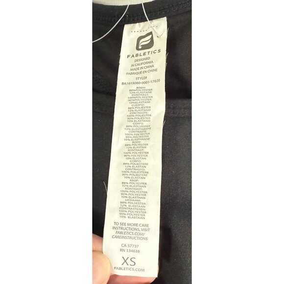 Fabletics Womens Syliva Medium Impact Sports Bra Black XS NEW - Picture 7 of 8